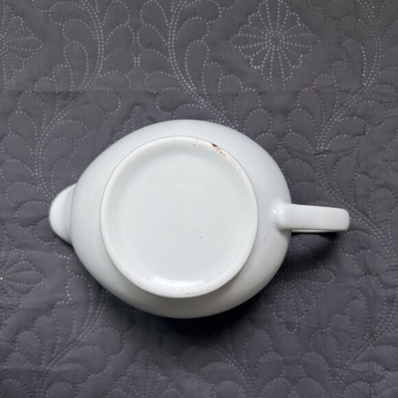 VTG Unbranded White Porcelain Gravy Boat Serverware Holiday Dinner Home Kitchen - Picture 6 of 6